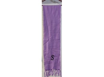 Purple Scarf With S Initial NWT