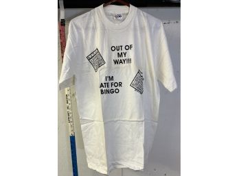 White Bingo T-Shirt NWT L