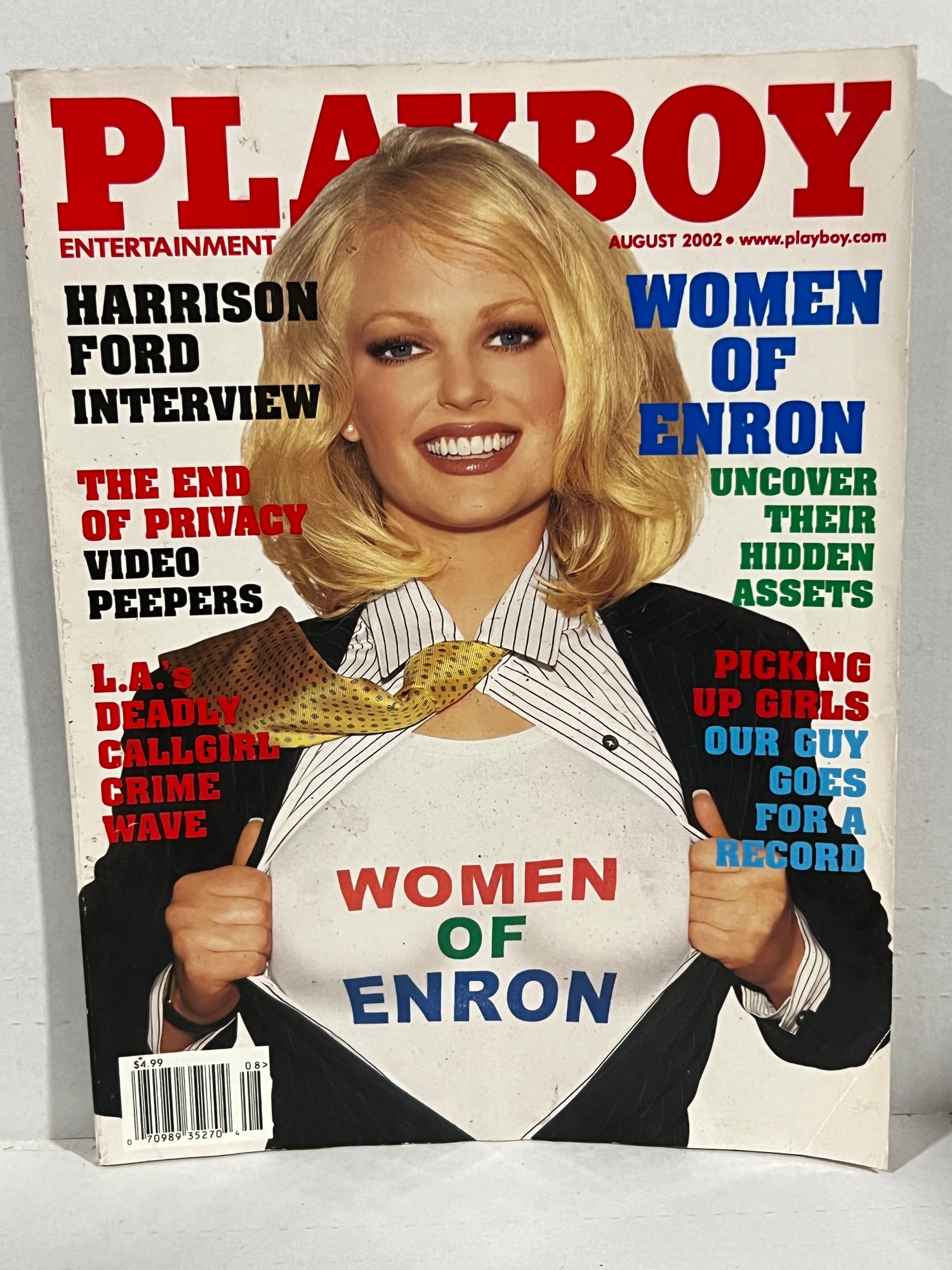 Playboy Magazine - August 2002 - Women Of Enron / Harrison Ford #9272 | Auctionninja.com