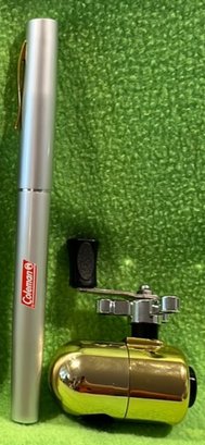 Coleman Deluxe Fish Pen Retractable Fishing Pole Reel Portable Compact  Travel #7888
