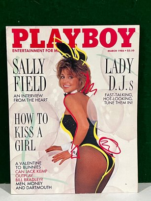 1986 March Playboy Magazine -  Sally Field