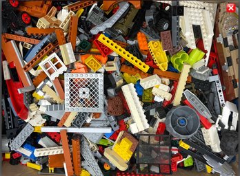 LEGOS -random Lot And Assortment Of 5 Pounds. Bricks, Plates, Small And Large Pieces, Wheels,