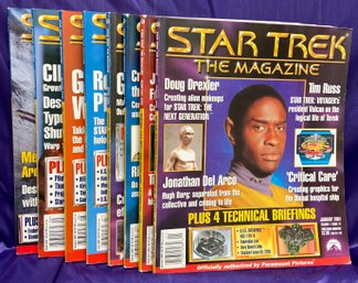 Star Trek - The Magazine 2001: Lot Of 8 - Jan Feb Mar Apr July Aug Sept Nov