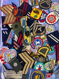 80 Patches! Military And Civilian Type. Scouts, Parks, Army, Marines, Used And New, Vintage And Modern.