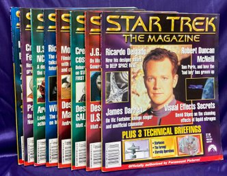 Star Trek - The Magazine 2000: Lot Of 8 - Jan Feb Apr Jun July Aug Sept Oct