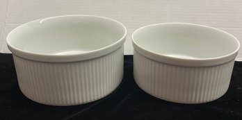 Two Dansk White Baking Dishes 2 Sizes