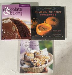 3 Pc Cookbook Set - Chocolate & Baking, The Pumpkin Spice And Just Like My Mothers