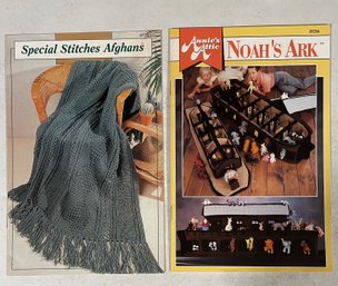 2 PC Book Set - Special Stitches Afghan And Annies Attic Noahs Ark