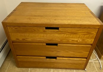 3 Drawer Storage Cabinet Solid Oak Excellent Condition