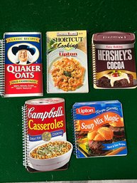 5 Pc Cookbook Set - Quaker Oats Classic Recipes, Shortcut Cooking, Lipton Soup Mix, Casseroles And Hershey