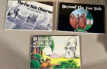 Set Of 3 Far Side Comics - The Far Side Observer, Beyond The Far Side, In Search Of The Far Side