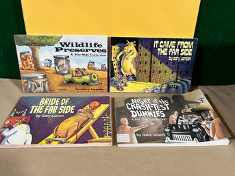 Set Of 4 Far Side Comics - Wildlife Preserve, It Came From The Far Side, Bride Of The Far Side, Night Of The