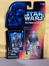 Star Wars, The Power Of The Force Red Card, Han Solo In Hoth Gear Action Figure, 3.75 Inches