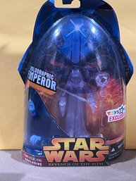 Star Wars Holographic Emperor Toys R Us Exclusive Revenge Of Sith Figure Hasbro