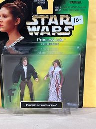 Star Wars Princess Leia Collection Princess Leia & Han Solo Kenner 1997 Sealed