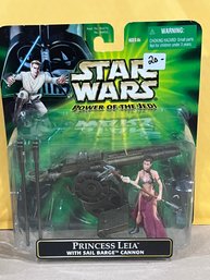 Star Wars 2001 Power Of The Jedi - Princess Leia W/ Sail Barge Cannon