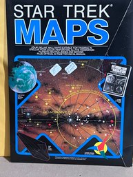 Rare 1980 Star Trek Maps-  4 Fold Out Maps With 32 Pg Technical Manual