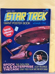STAR TREK GIANT POSTER BOOK #1 1976 THE CAGE SPOCK USS ENTERPRISE COVER