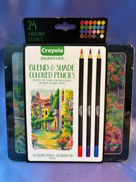 Crayola Signature Lend And Shade Colored Pencils 24 Vibrant Colors