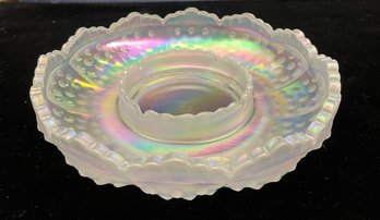 Fenton Glass Opalescent Candle Holder