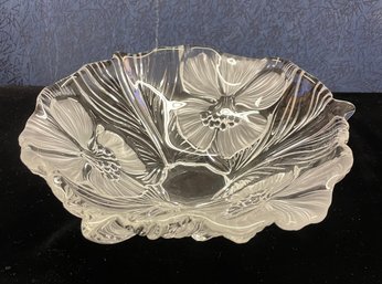 Mikasa Floral Glass Serving Dish