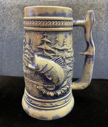 Fisherman And Fish Glass Stein