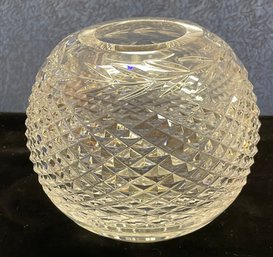 Waterford Crystal Glass Ball Candle Holder Vase