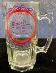 Glass Beer Stein From Mabels Whore House