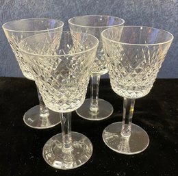 Set Of Four Waterford Crystal Wine Glasses