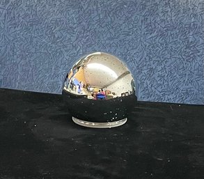 Glass Silver Mercury Illuminated Sphere Battery Operated