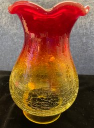 Amber Is Crackle Glass Hurricane Chimney Lamp Globe