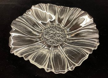 Clear Sunflower Shaped Glass Fruit Serving Dish