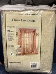 Cream Lace Curtain 56x216