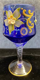 Murano 24k And 3d Floral Decorative Wine Glass