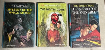 Set Of 3 Hardy Boys Books - Mystery Of The Whale Tattoo, The Melted Coins And The Secret Of The Old Mill
