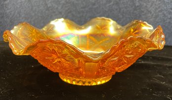 Marigold Carnival Glass Bowl