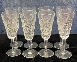 Set Of Eight Waterford Stemmed Wine Glasses