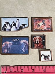 Set Of 5 Magnets Assorted Animals