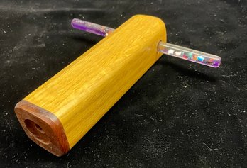 Wooden Kaleidoscope With Glitter Tube