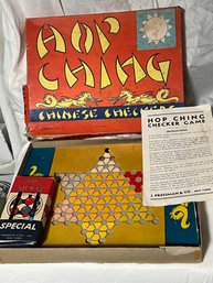 Vintage Board Game Chinese Checkers (HOP CHING) With Original Marbles