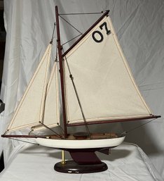 Wooden Bermuda Sloop Model Sailboat Decoration 17'