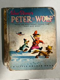 1947 Walt Disney's Peter And The Wolf Little Golden Book Vintage Fairy Tale
