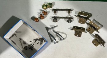 Assorted Hardware - Hinges, Knobs And Handles