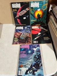 Set Of 5 -1976/78/80 Science Fiction Analog - Oct Nov Dec 76 - Feb 78 - Feb 80