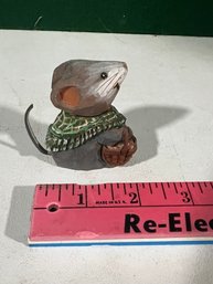 Hand Made Wooden Carved Mouse