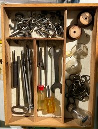 Junk Draw Goodies - Vintage Tools, Light Bulb, Anderson Window Accessories And More