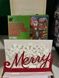Lot Of Assorted Christmas Cards - 3D Cards, Scented Cards And Other Variety