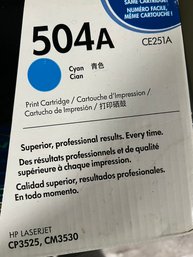 HP Genuine 504a Cyan Toner Cartridge