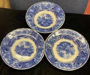 Three Leigh And Burgess Nonpareil Dinner Bowls