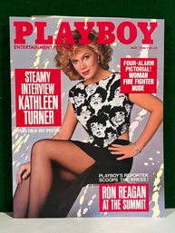1986 May  Playboy Magazine - Kathleen Turner Cover & Christine Richters Centerfold